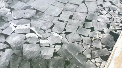 Drone Captures Stunning Lake Michigan That Forms Mosaic Ice.