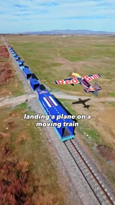 Aerobatic Pilot Completes Precision Train Runway Landing.
