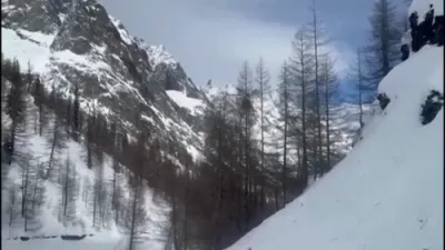 Avalanche Engulfs Skiers at Italian Alps Resort.