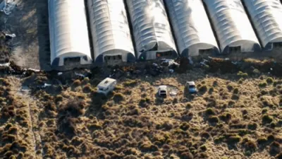 Drone Footage Captures Suspects Fleeing Major Raid.