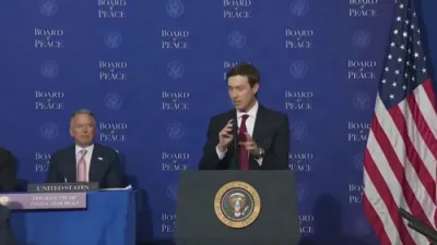 Kushner Highlights Humanitarian Goals for Gaza at Board.