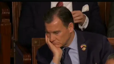 Republicans Stand as Trump Presses Border First Policy But Democrats Stayed Seated.