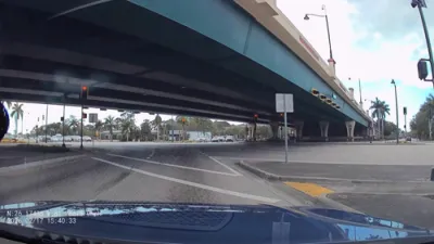 Florida Dashcam Captures Violent Overpass Collision.