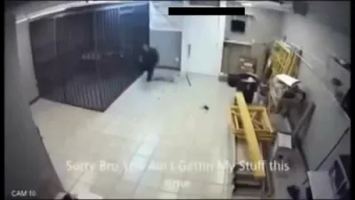 WATCH: Clever Storeowner Detains Thief With Automatic Lock System.