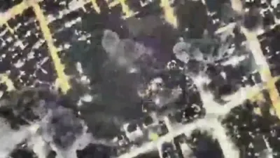 Clear Video of The Precision Strike Hits Iran Leadership Compound.