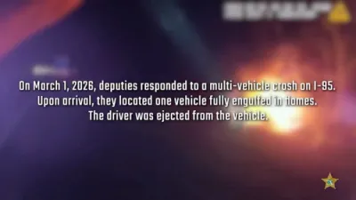 Florida Deputies Pulled Injured Driver From Burning Car.