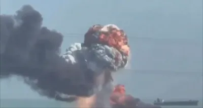 U.S. Navy Strike Destroys Iranian Warship at Bandar Lengeh.