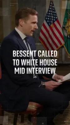 Trump Urgently Summons Treasury Secretary Bessent Mid-Interview for Urgent Briefing.