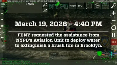 WATCH: NYPD Aviation Unit Assists FDNY in Brooklyn Brush Fire.