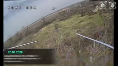 Ukrainian FPV Drone Brings Down Russian Helicopter.