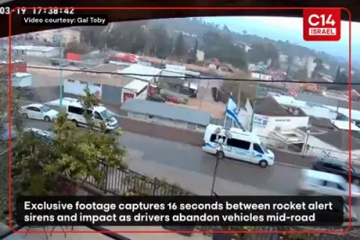 Hezbollah Rocket Sends Northern Israel Drivers Running in Seconds.