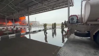 Kuwaiti Forces Contain Airport Fire Triggered by IRGC.