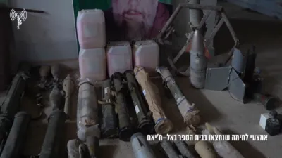 IDF Seizes Hezbollah Arms Cache in Lebanese School.