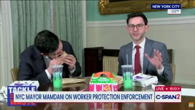 NYC Mayor Highlights Wage Case While Eating Fast Food.