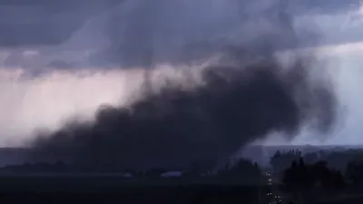 Drone Footage Captures Tornado East of Truman Minnesota.