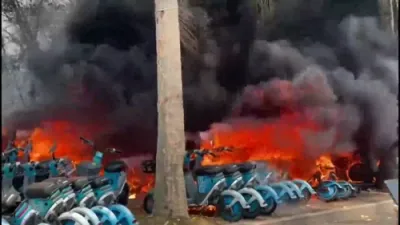 WATCH: Hundreds of Electric Bikes Erupt in China Blaze.