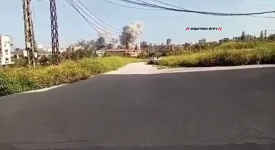 IDF Strike Hits Tyre District in Southern Lebanon.