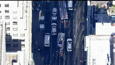 Fire Department of the City of New York Investigates Molotov Cocktails Found at Lower Manhattan Fire Scene.