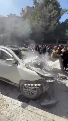 Israeli Drone Strike Hits Vehicle in Gaza City, Killing Two and Injuring Others.