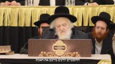 Fiery Words from the Ga'avad Yerushalayim Shlit"a at the Annual Kollelei Teshuvos V'hanhagos Gathering: "The Zionist Government Leaders Live Like Animals, They Know the Truth and are Jealous of Us"