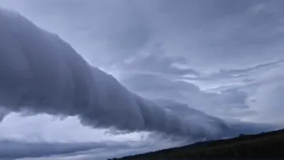Breathtaking Roll Cloud Spotted Tumbling Over Texas.