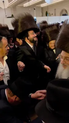 Wedding of the Daughter of Naggid R' Lipa Friedman Shlit"a, Attended by Admorim and Rabbonim Shlit"a