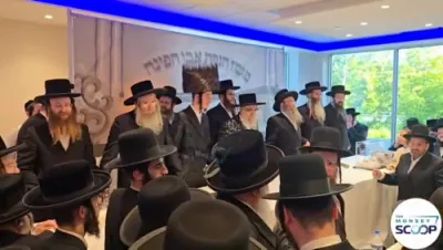 The Satmar Rebbe Shlit"a Attends Chanukas Habayis of New Beis Medrash in Monsey