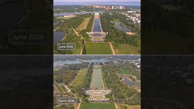 Trump Administration Delivers on DC Beautification: Stunning Timelapse Shows Lincoln Memorial Reflecting Pool Drained, Repainted and Restored to Glory.