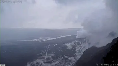 Dramatic Video Shows Whirlwind Forming Above Hawaii's Active Kilauea Volcano.