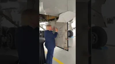 Trump Signs His Name Into History on New Air Force One's Mechanical Panel.