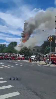 173-Year-Old Bushwick Church Steeple Collapses in Raging 3-Alarm Fire.