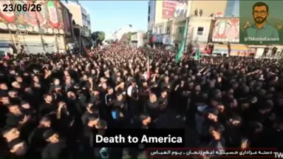 "Death to America, Death to Israel" Echoes Loudly in Iran as Regime Rallies Defiant Crowd Following Devastating Airstrikes.