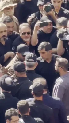 High Tension and Pushing at Khamenei's Funeral &ndash; IRGC General Vahidi and Quds Force Commander Spotted.