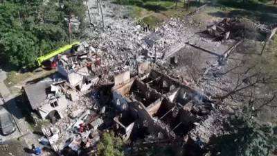 Drone Cameras Capture the Aftermath of Putin's Largest Single-Night Aerial Onslaught of the War.