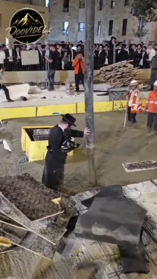 A Yungerman Jumps In to Disrupt Light Rail Construction in Jerusalem