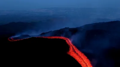 Mount Etna Unleashes Explosive New Eruption Phase with Blinding Lava Flashes.