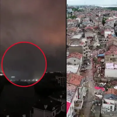 Deadly China Tornado Chaos: Dramatic Footage Shows Object Orbiting Monster Funnel &ndash; 11 Confirmed Dead.