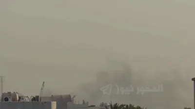 ​Smoke Rises Above Mostly Empty US Fifth Fleet Headquarters in Bahrain Following Iranian Missile Attack