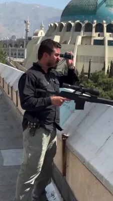 Snipers on Rooftops Guard Massive Khamenei Funeral.