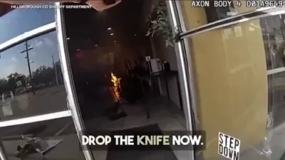 Terror in Tampa: Flaming Propane Tank Wielding Suspect Sparks Panic and Fires in Florida Eatery.
