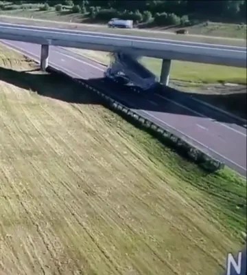 Bridge Strike in Minnesota: Oversized Semi Trailer Collides with Overpass.