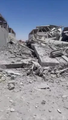 U.S. Military Footage Shows Extensive Damage Following Reported Iranian Missile Strike.