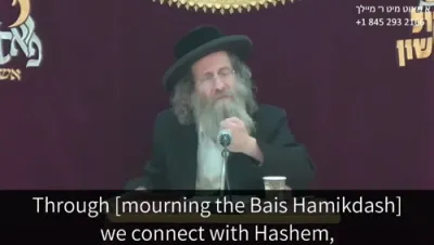 A Minute with Reb Meilech Shlit"a - Wednesday Parshas Vaeschanan, 8 Av 5786