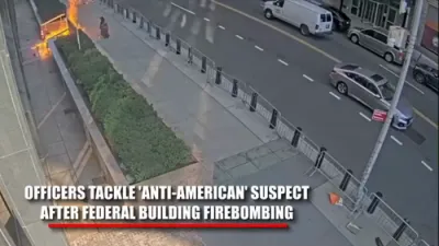 New Surveillance Footage Shows Swift Arrest of Man Accused of Firebombing Federal Building.