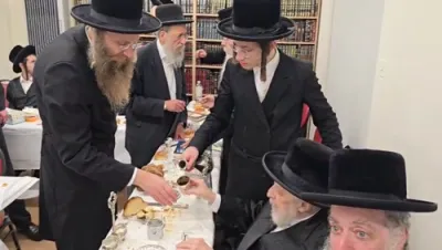 Tish Held by the Liska Rebbe Shlit"a on the Yahrzeit of his Grandfather, the Ach Pri Tevua of Liska Zy"a