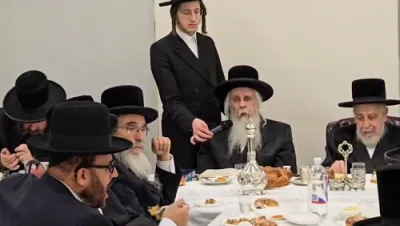 Tish Held by the Liska Rebbe Shlit"a on the Yahrzeit of his Grandfather, the Ach Pri Tevua of Liska Zy"a