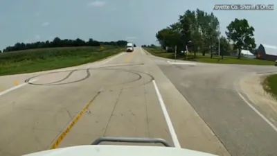 Stop Sign Ignored: Dashcam Footage Shows Violent Three-Car Crash Iowa.