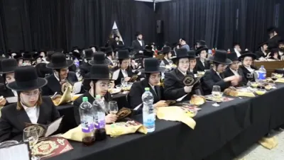 Siyum on Maseches Bava Metzia and Public Farher in Yeshiva Ketana Maharit Satmar Bnei Brak