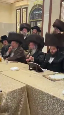 Harav Elimelech Biederman Shlit"a Storms the Heavens in Prayer at a Wedding in Beit Shemesh