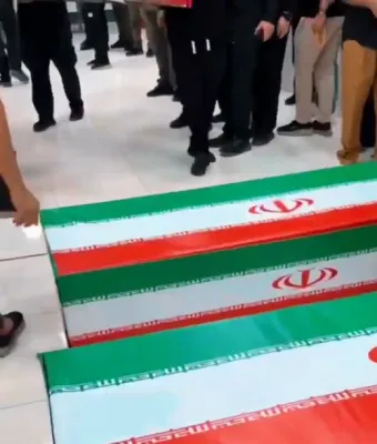 Footage Shows Iranian-Flagged Coffins After US-Saudi Strikes Kill IRGC in Iraq.